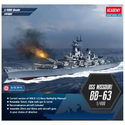 1:400 USS MISSOURI BB-63 -...