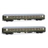 RENFE SET 2 VAGONES LITERAS BBL-8100, VERDE OLIVA