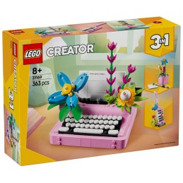 MÁQUINA DE ESCRIBIR CON FLORES