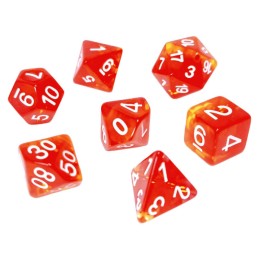 SET DE 7 DADOS MIX - ROJO Y...